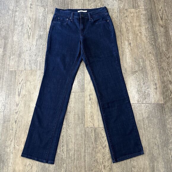 Levi's 505 STRAIGHT Leg Womens Size 27 Blue Mid Rise Jeans Denim Pants 28x30.5 - Picture 8 of 13